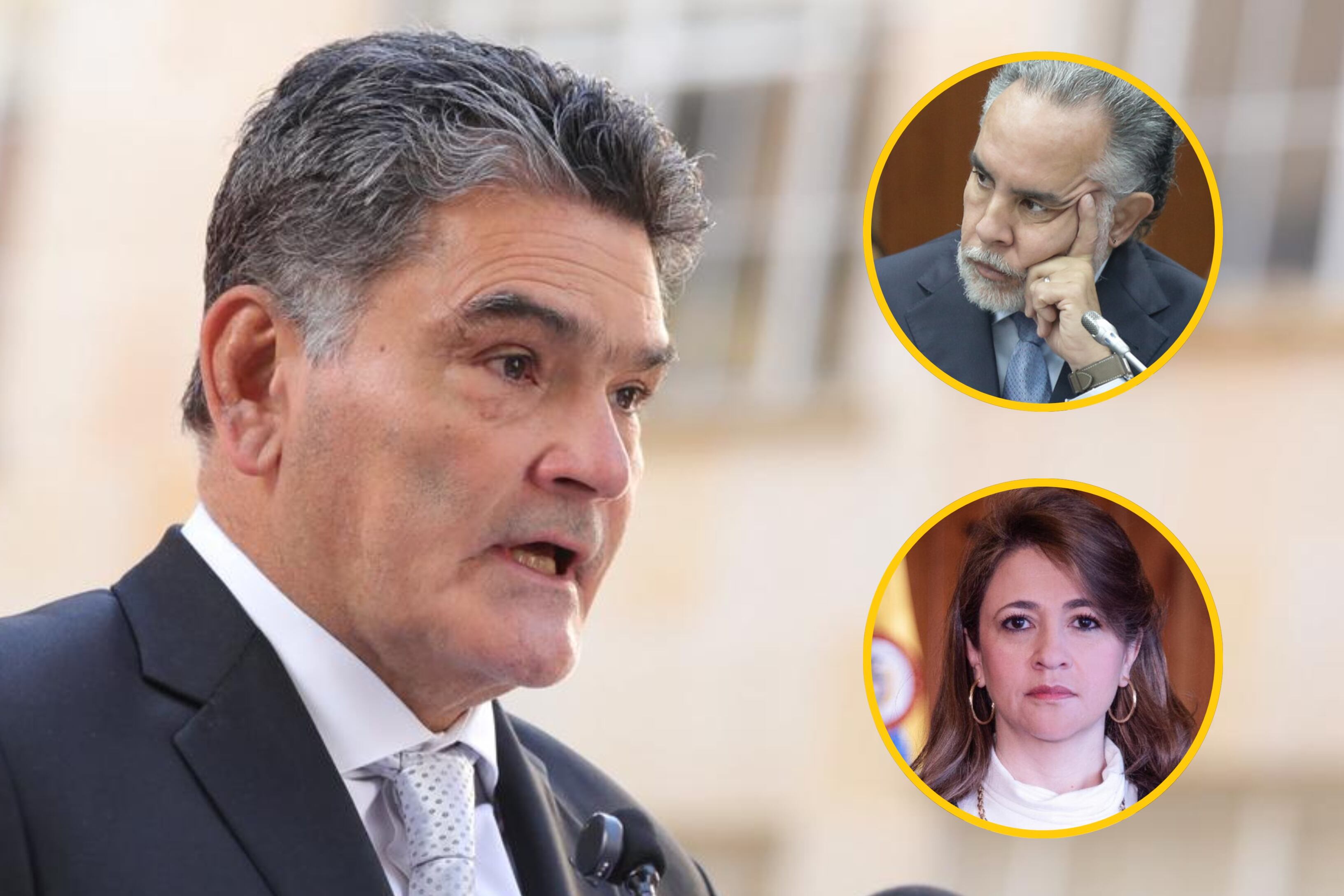 Gregorio Eljach, Armando Benedetti y Cristina Lombana.