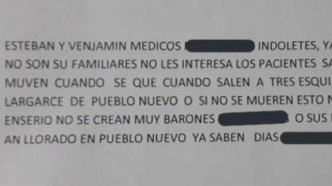 Amenazan de muerte a médicos de un hospital del Magdalena. Foto: Captura de pantalla