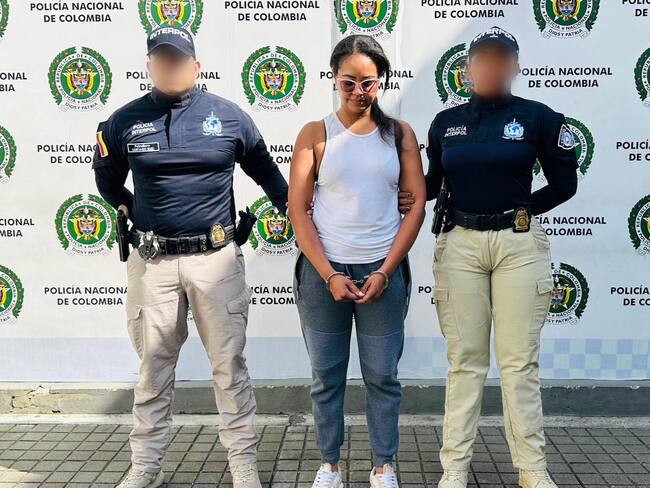 La mujer lideraba la estructura ‘La Empresa’. Foto: Policía.
