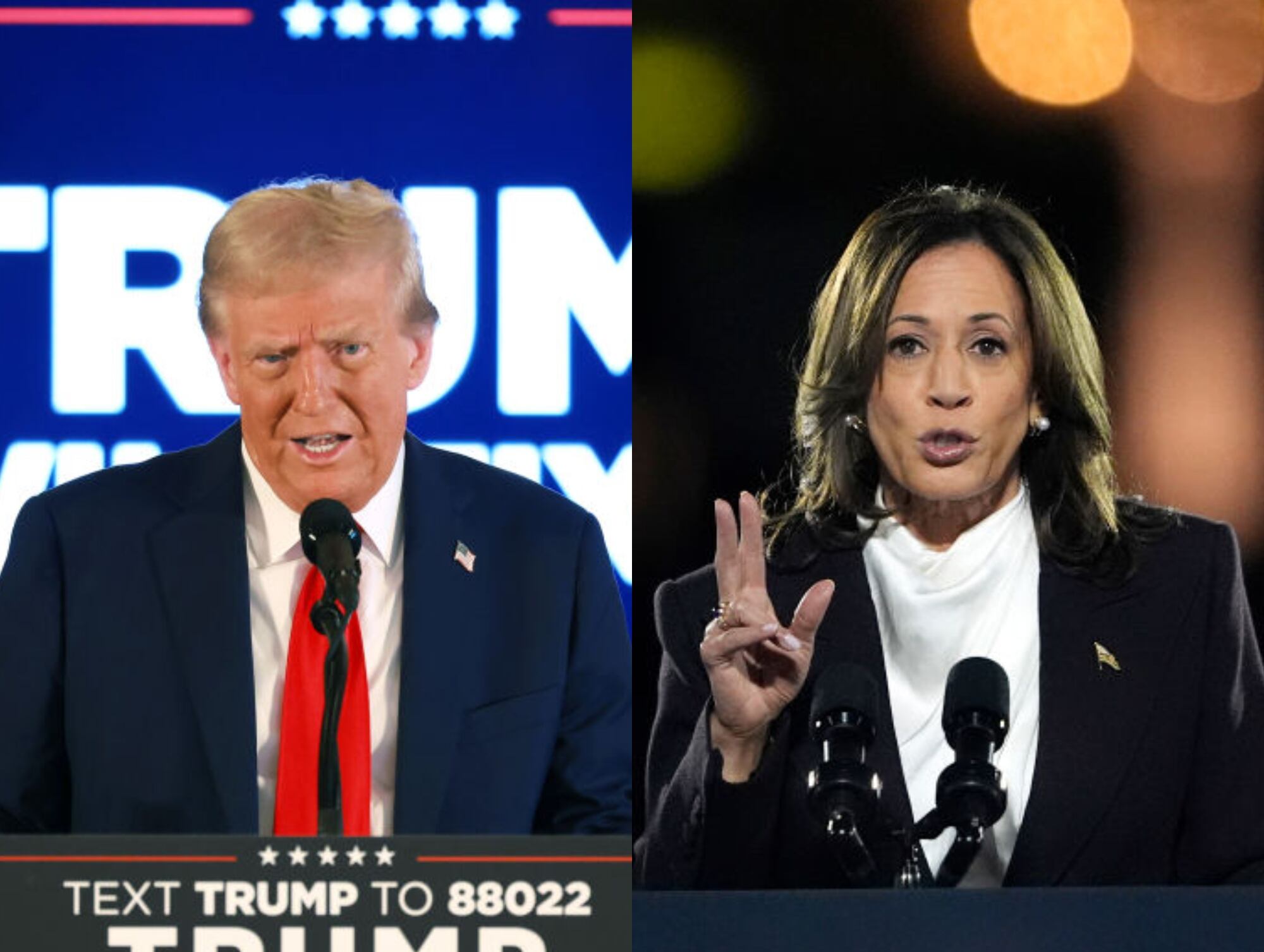 Donald Trump y Kamala Harris. I Fotos: Getty Images.