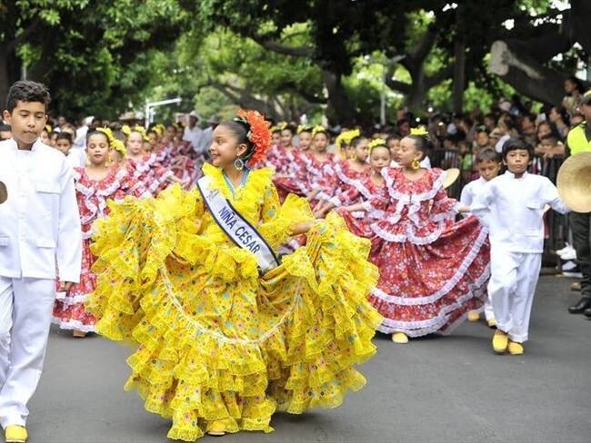 El desfile del Pilón convocó a niños y jóvenes de los colegios de Valledupar.. Foto: Cortesía Festivallenato