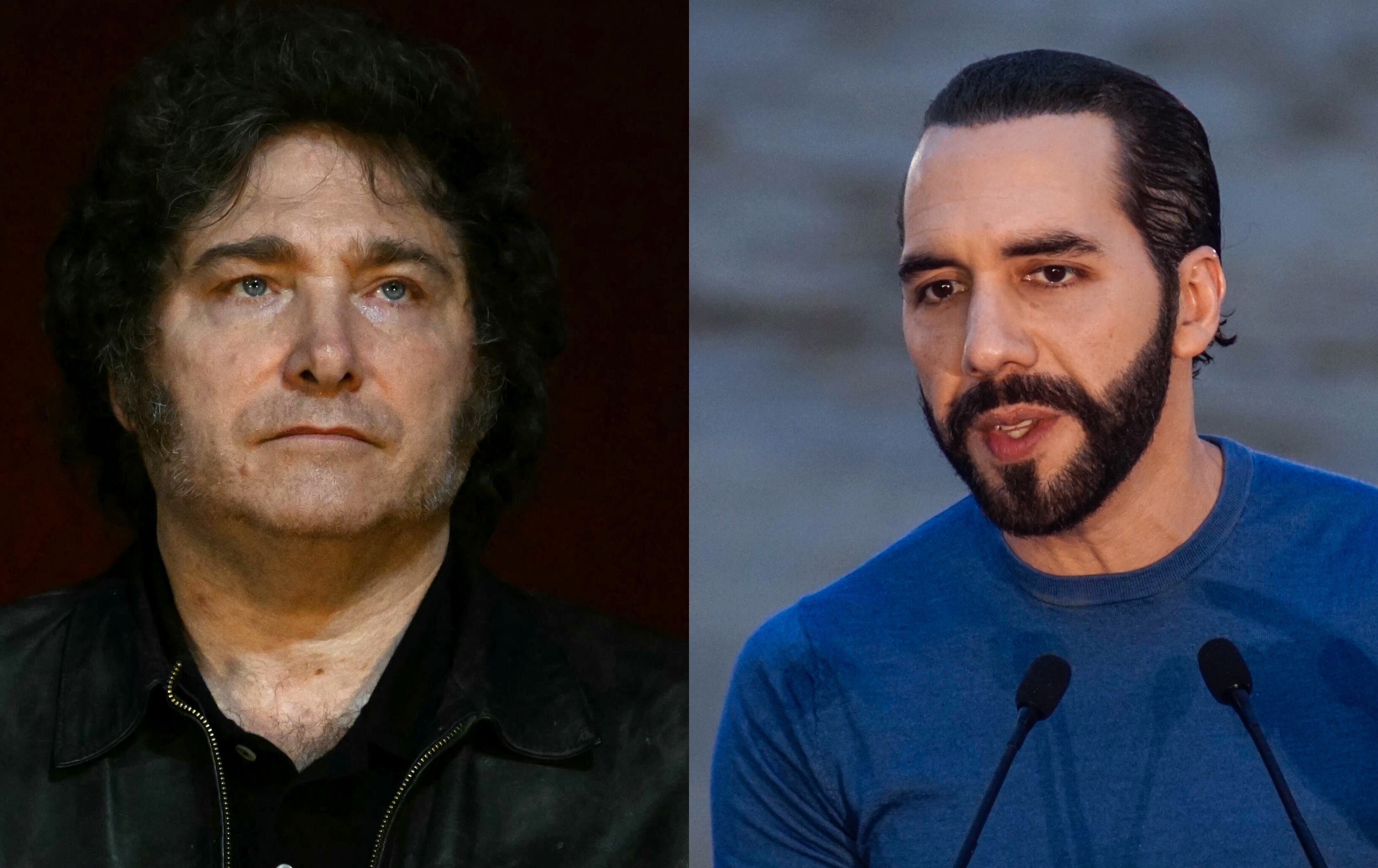 Presidentes de Argentina y El Salvador. Imágenes de Getty Images.