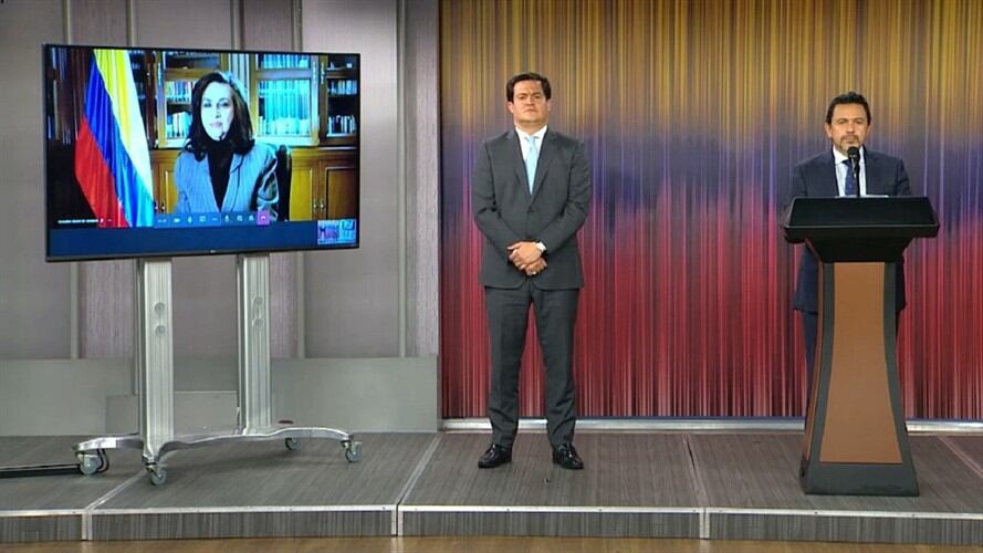 El alto comisionado para la paz, Miguel Ceballos, ratificó el compromiso del Gobierno para que la extradición de Mancuso sea efectiva.. Foto: Cortesía OACP