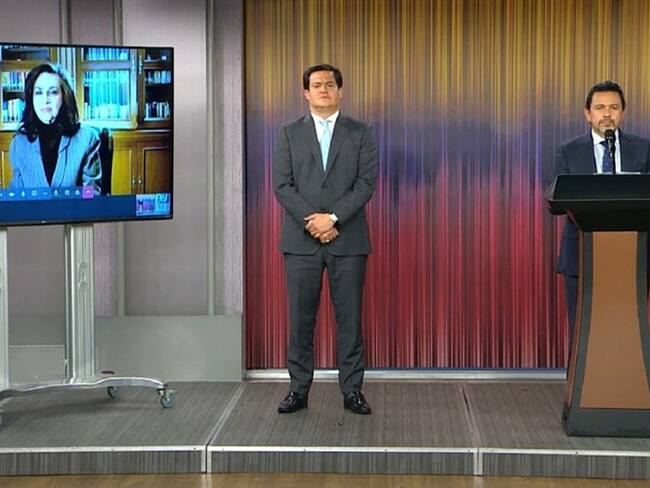 El alto comisionado para la paz, Miguel Ceballos, ratificó el compromiso del Gobierno para que la extradición de Mancuso sea efectiva.. Foto: Cortesía OACP