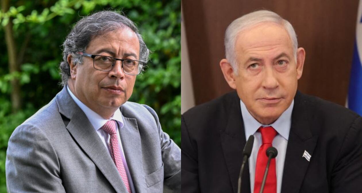 Presidente Gustavo Petro y Benjamín Netanyahu. Foto: Getty Images.