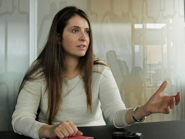 La senadora del Centro Democrático, Paloma Valencia, declaró su versión ante la Corte Suprema de Justicia por el caso del video de Gustavo Petro. Foto: Colprensa