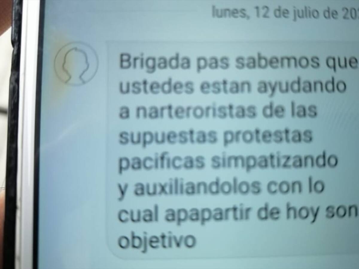 Amenazan a brigadistas de salud y defensores de derechos humanos en Popayán