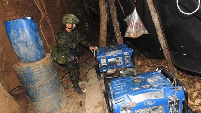 Destruyen laboratorio del ELN para la producción de cocaína