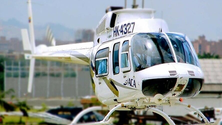 Incineran helicóptero que transportaba dinero en la zona del Catatumbo. Foto: Cortesía