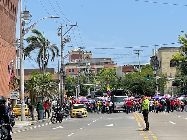Manifestaciones de este 29 de mayo en Barranquilla. Foto: W Radio.