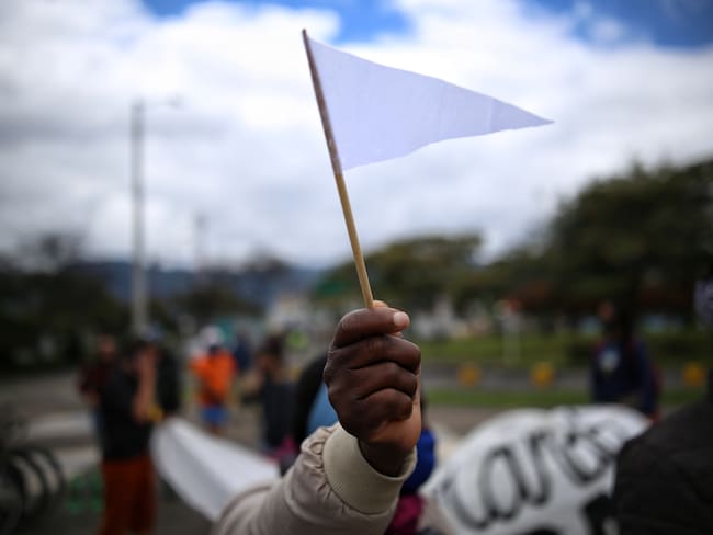 Foto de referencia de manifestaciones contra el racismo en Colombia. Foto: Colprensa.