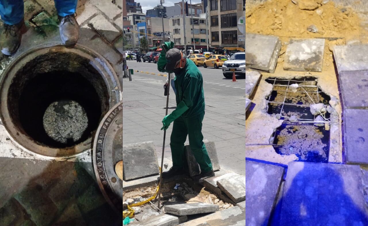 Problema de alcantarillado en zona rosa de Bogotá | Fotos: Suministradas