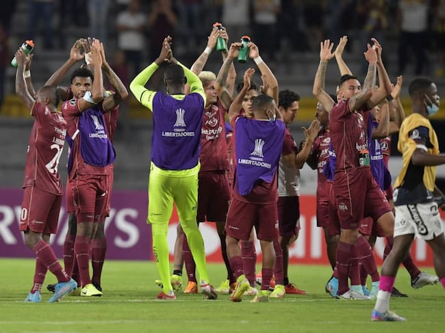 Deportes Tolim en Copa Libertadores. (Photo by Raul ARBOLEDA / AFP) (Photo by RAUL ARBOLEDA/AFP via Getty Images)