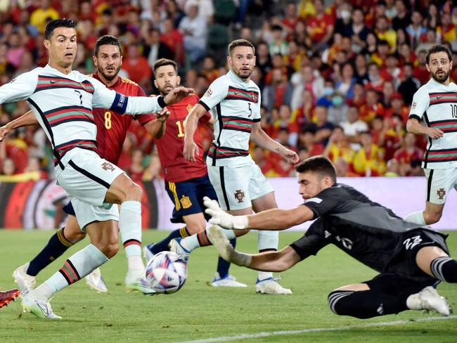España vs Portugal en la Liga de Naciones (Photo by CRISTINA QUICLER / AFP) (Photo by CRISTINA QUICLER/AFP via Getty Images)