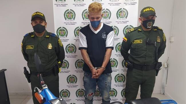 El agresor en el momento de la captura, aceptó su responsabilidad en el crimen.. Foto: Policía