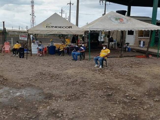 Sintracarbón en huelga. Foto: Facebook: Sintracarbón