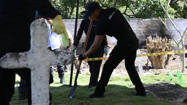 La Jurisdicción Especial para la Paz confirmó que desde el 9 de diciembre adelanta una diligencia de prospección y exhumación de por lo menos 50 cadáveres. Foto: JEP