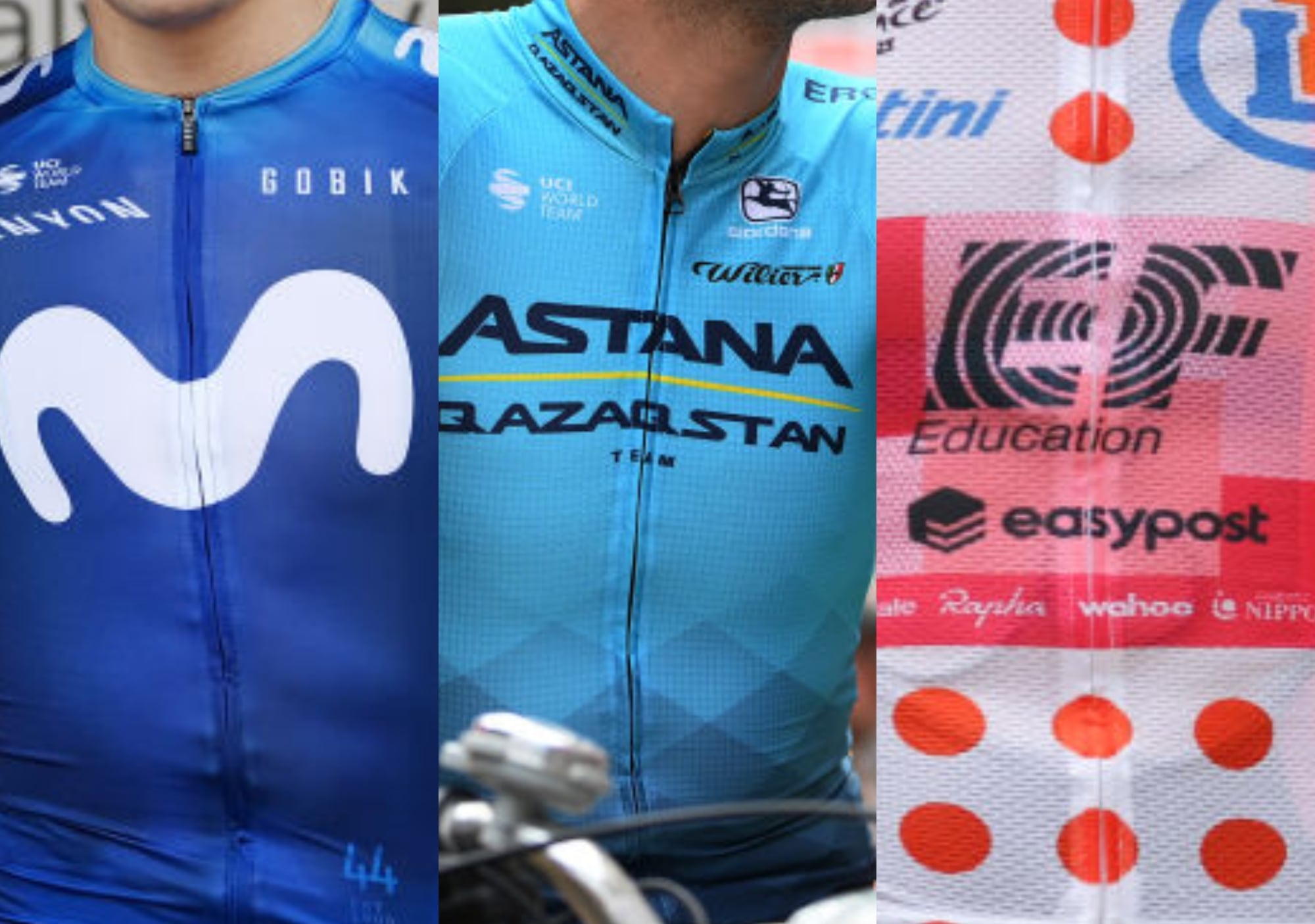 Movistar, Astana y EF Education: equipós que acompañarán el regreso del Tour Colombia. Fotos: Getty Images.
