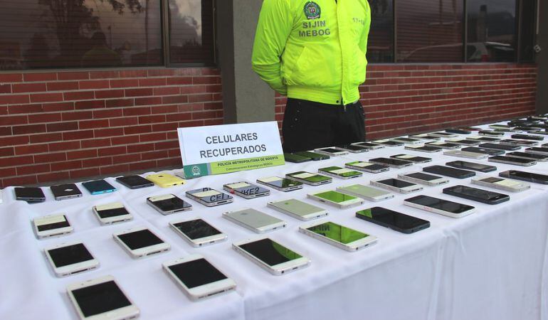 Imagen de referencia, celulares recuperados por la Policía. Foto: