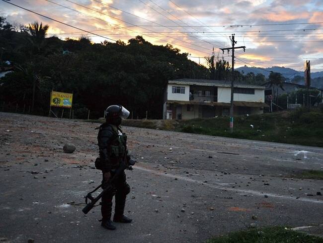 Está cerrada la vía Panamericana entre las ciudades de Popayán, Cauca, y Pasto, Nariño. Foto: Getty Images