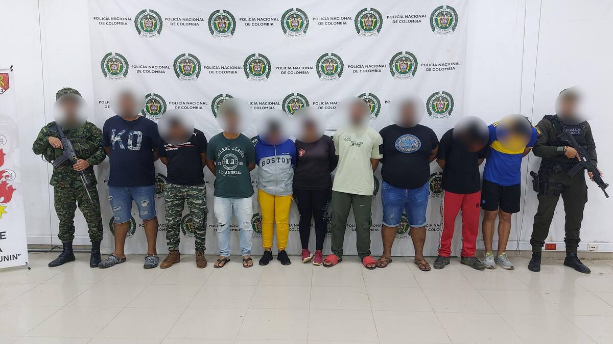 Capturan a nueve presuntos extorsionistas del Clan del Golfo en el sur de Córdoba