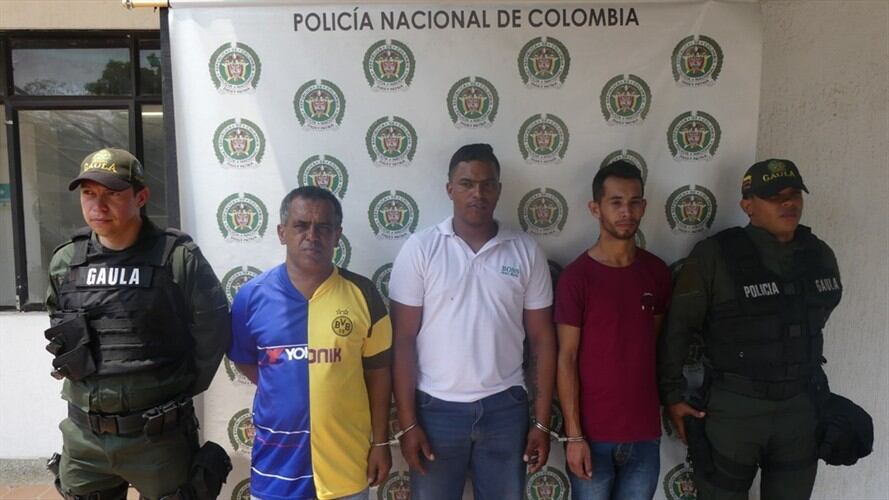 Los capturados hacían parte de la estructura criminal de Los Pachenca.. Foto: Policía Nacional