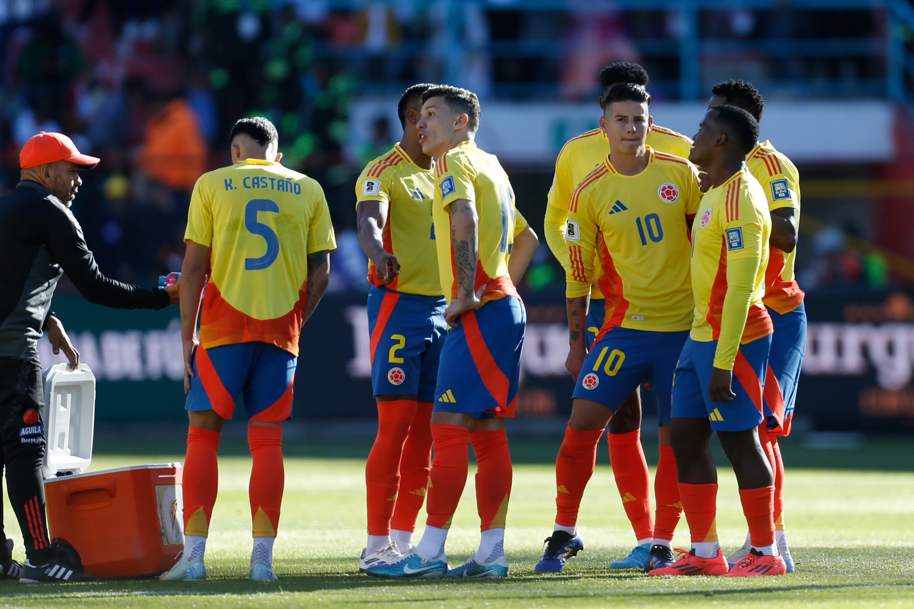 Selección Colombia en partido contra Bolivia. 10 de octubre de 2024. Eliminatorias rumbo al Mundial 2026. Foto: EFE.