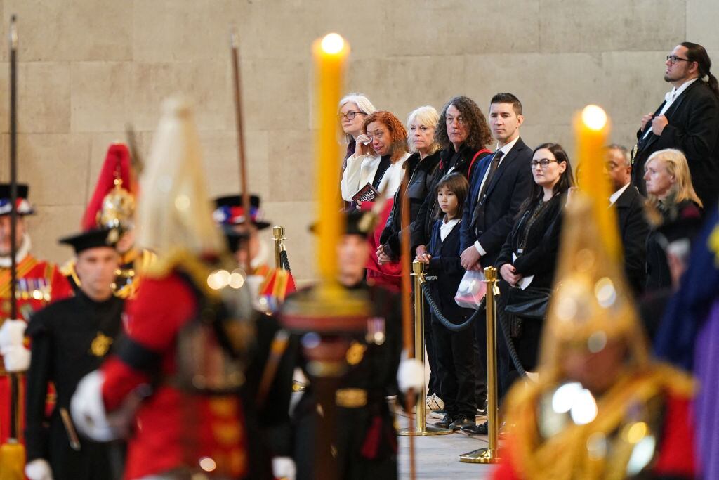 Minuto de silencio por la reina Isabel II. (Photo by Joe Giddens / POOL / AFP) (Photo by JOE GIDDENS/POOL/AFP via Getty Images)