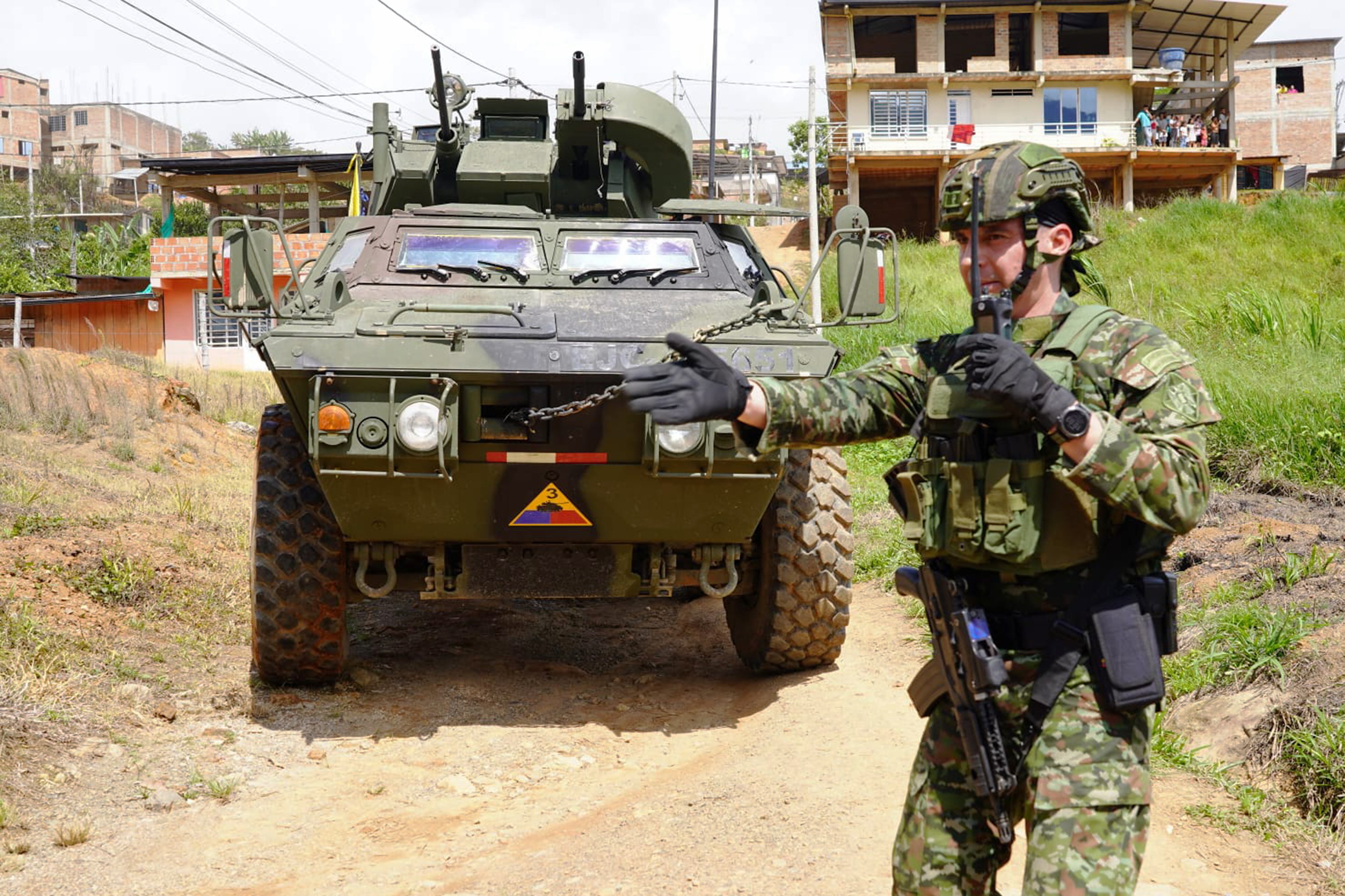 Intervención del Ejército en El Plateado, Cauca. Foto: EFE/ Ejército de Colombia