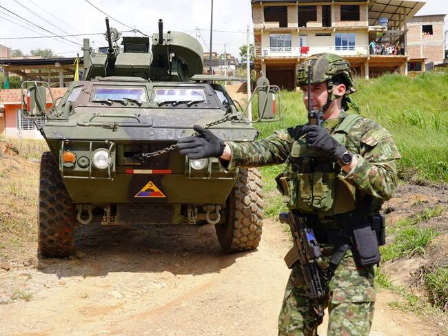 Intervención del Ejército en El Plateado, Cauca. Foto: EFE/ Ejército de Colombia