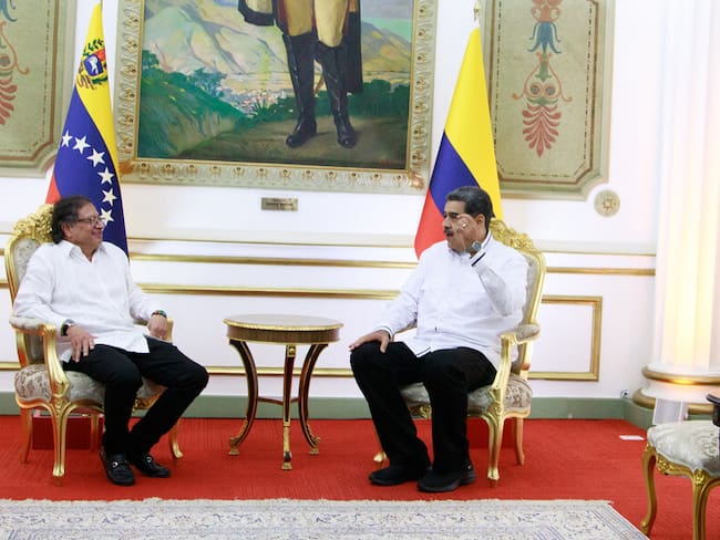 Encuentro entre Gustavo Petro y Nicolás Maduro. Foto: Colprensa.