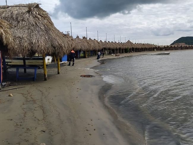 Durante la jornada de limpieza deEl Caribe Respira en esa playa, la Armada Nacional y los grupos voluntarios lograron recoger alrededor de 4 toneladas de desechos. Foto: Augusto Puello/Expedición Caribe Respira