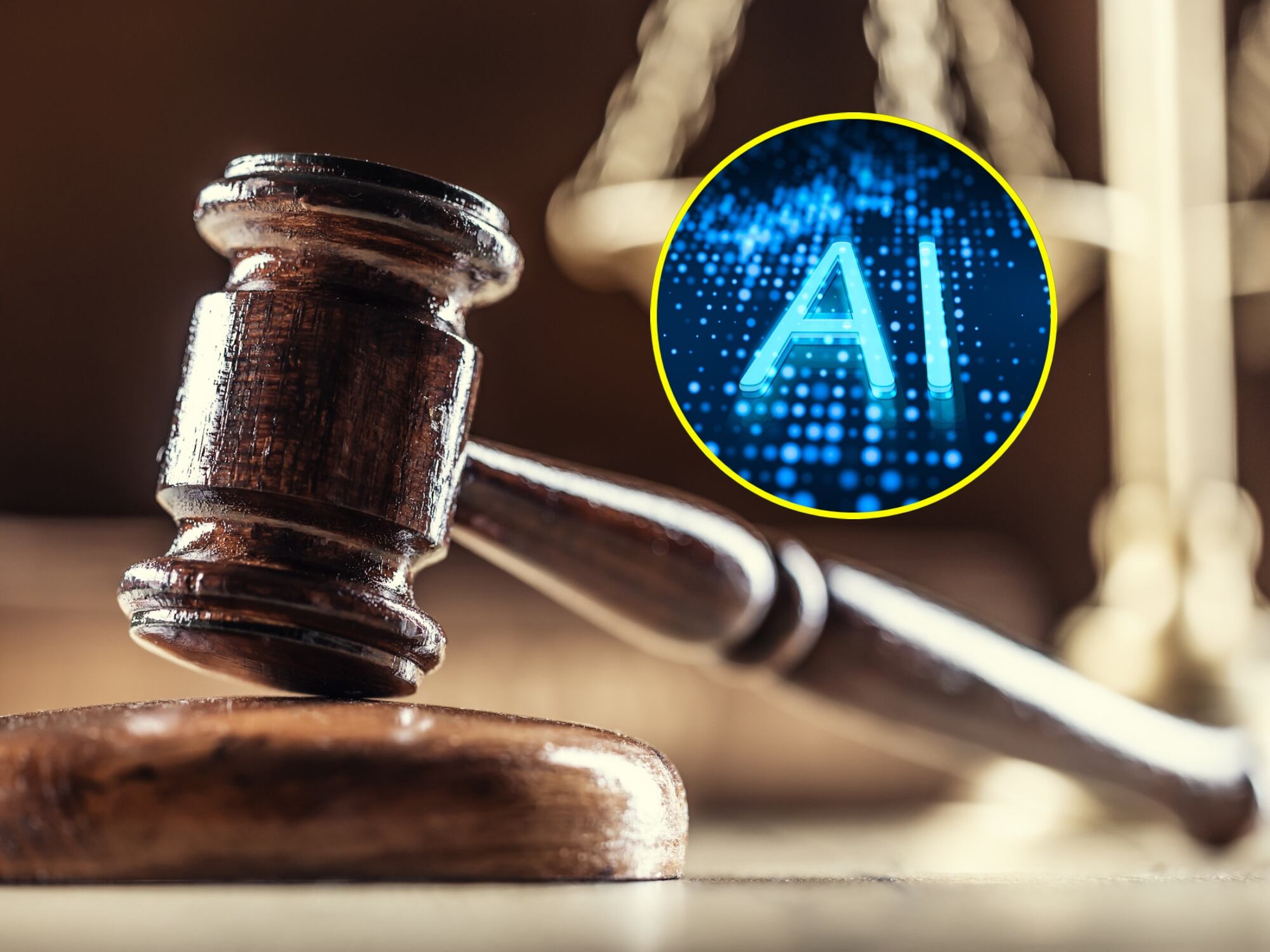 Imágenes de referencia de Justicia e IA. Fotos: Getty Images