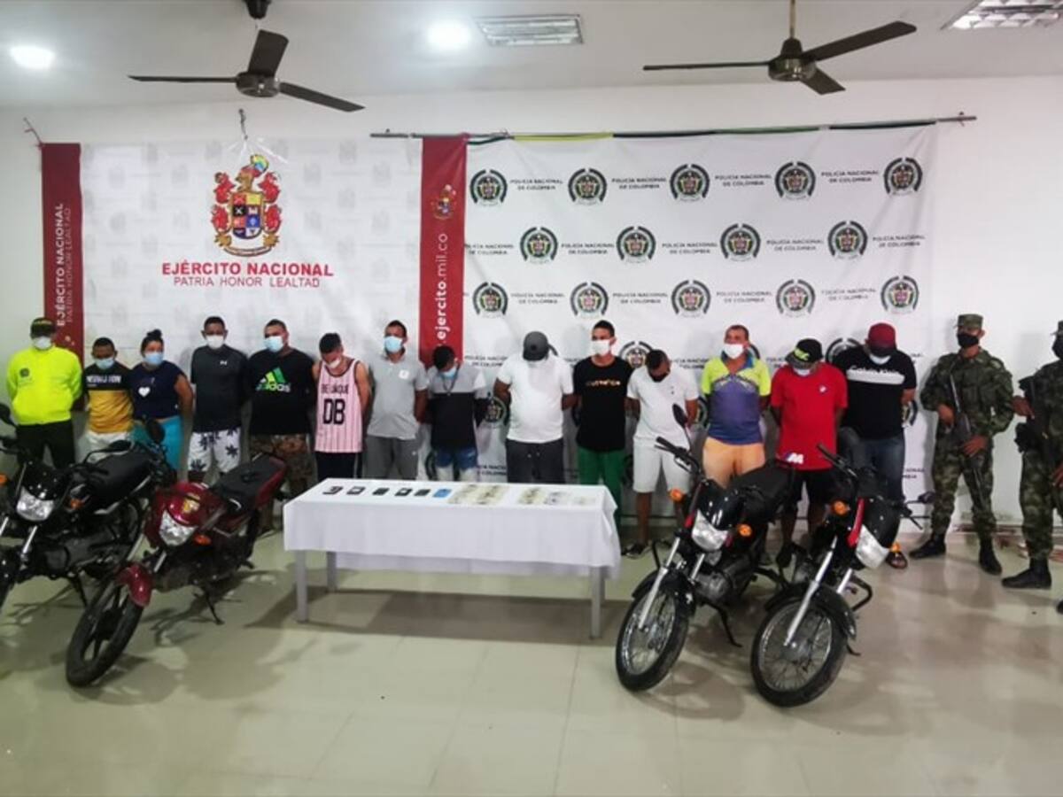 Capturan a 13 presuntos integrantes del Clan del Golfo en Montería