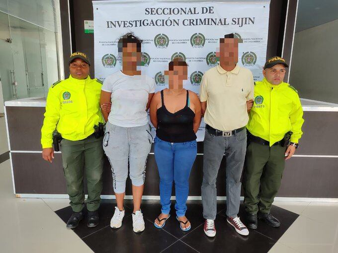 Capturados por ofrecer contenido sexual con menores de edad. Foto: @DirectorPolicia