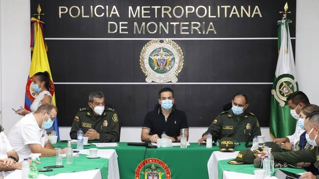 En el hecho murió el patrullero de la Policía, Johan Miguel Flórez García.Foto:prensa alcaldía Montería.
