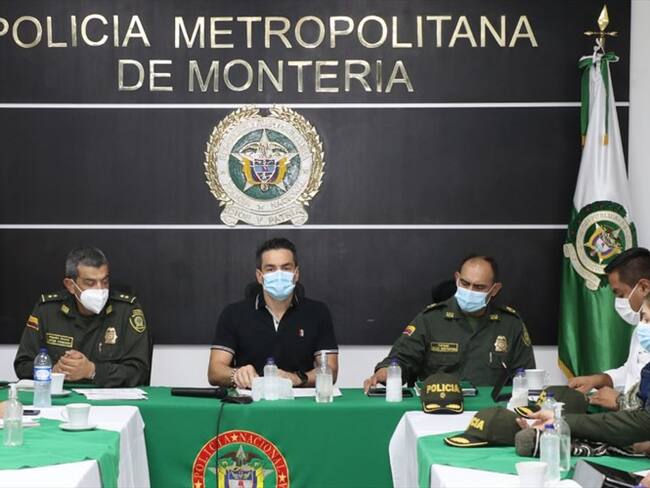 En el hecho murió el patrullero de la Policía, Johan Miguel Flórez García.Foto:prensa alcaldía Montería.