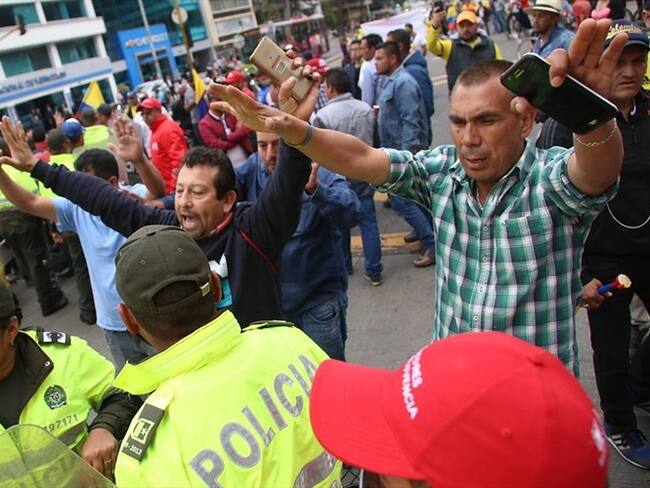 Gracias al paro de taxistas la contaminación del aire en Bogotá se redujo. Foto: Colprensa