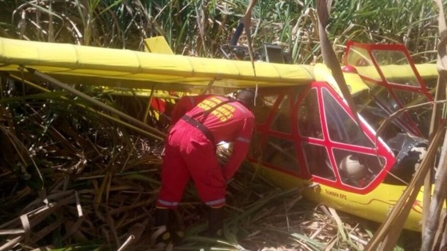 Una avioneta se accidentó en zona rural de Corinto, Cauca. Foto: Bomberos Corinto