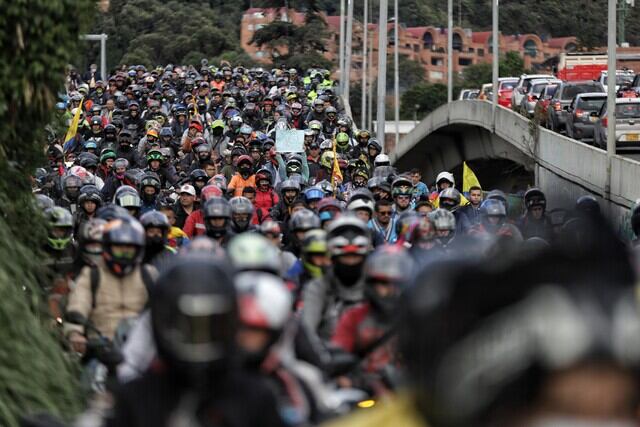 Motociclistas. Foto: Colprensa - Álvaro Tavera