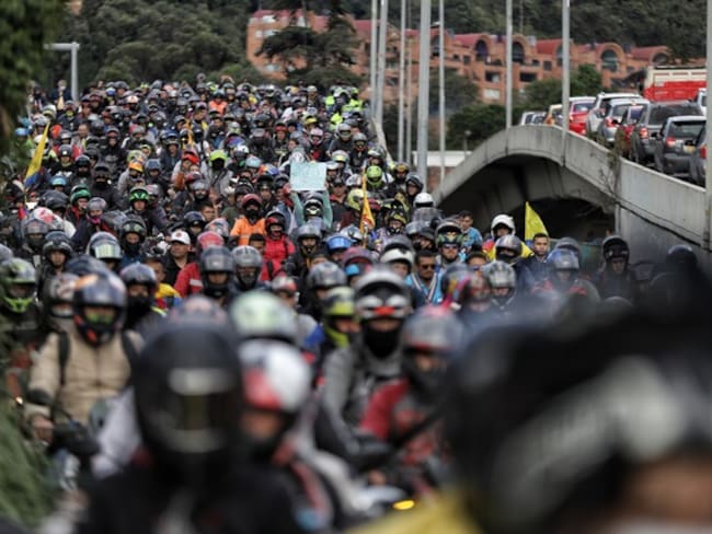 Motociclistas. Foto: Colprensa - Álvaro Tavera