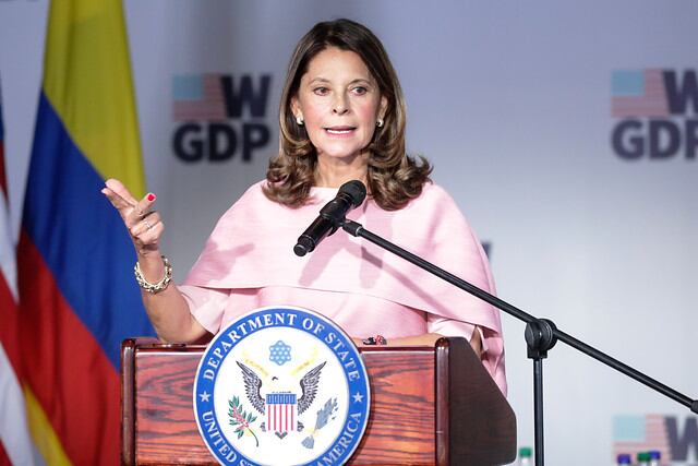 La Vicepresidente y Canciller cuestionó el silencio de la CELAC por ruptura de la democracia en países de la región. Foto/Colprensa.