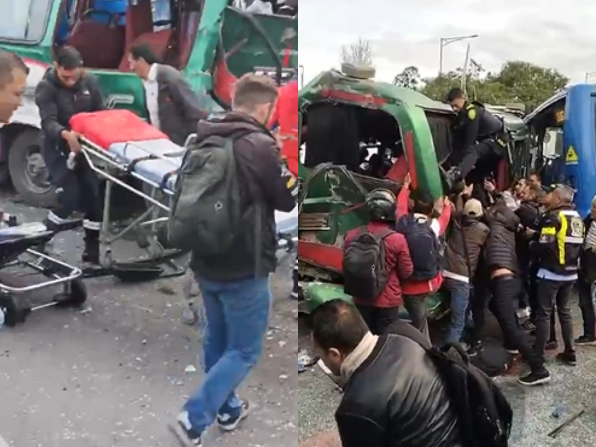 Más de 40 personas resultaron heridas por accidente en el suroccidente de Bogotá. Foto: suministrada.