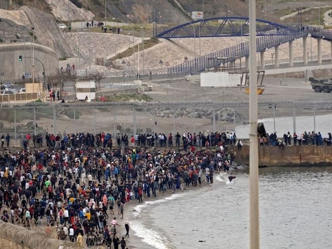 Llegada masiva de inmigrantes marroquíes a Ceuta