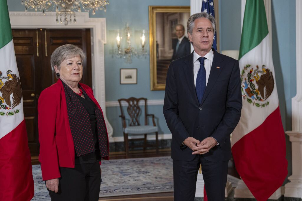 Antony Blinken y Alicia Barcena. I Foto: Celal Gunes/Anadolu via Getty Images.