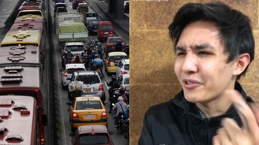 Mexicano criticó el valor del Transmilenio y del transporte bogotano. Foto: Colprensa: Juan Páez - Tiktok: @brandperegrino