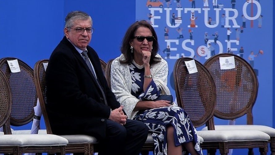 Ana Milena Muñoz de Gaviria y su esposo, el expresidente César Gaviria. Foto: Colprensa