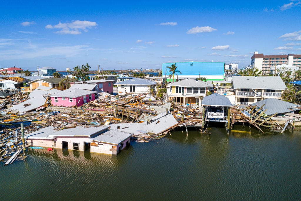 Fort Myers tras el paso del huracán Ian. (Photo by: Jeffrey Greenberg/Universal Images Group via Getty Images)