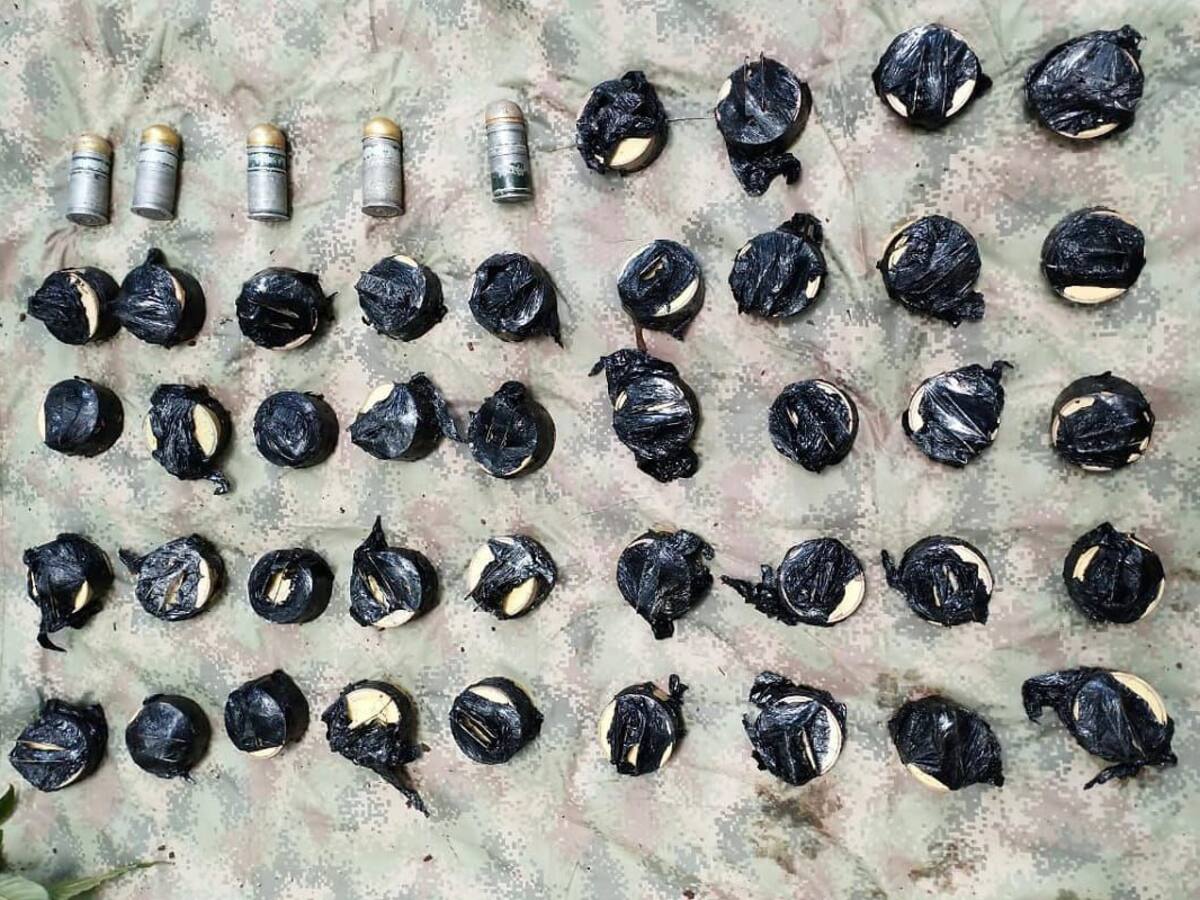 Autoridades destruyeron 40 minas antipersonal en zona rural de Argelia, Cauca