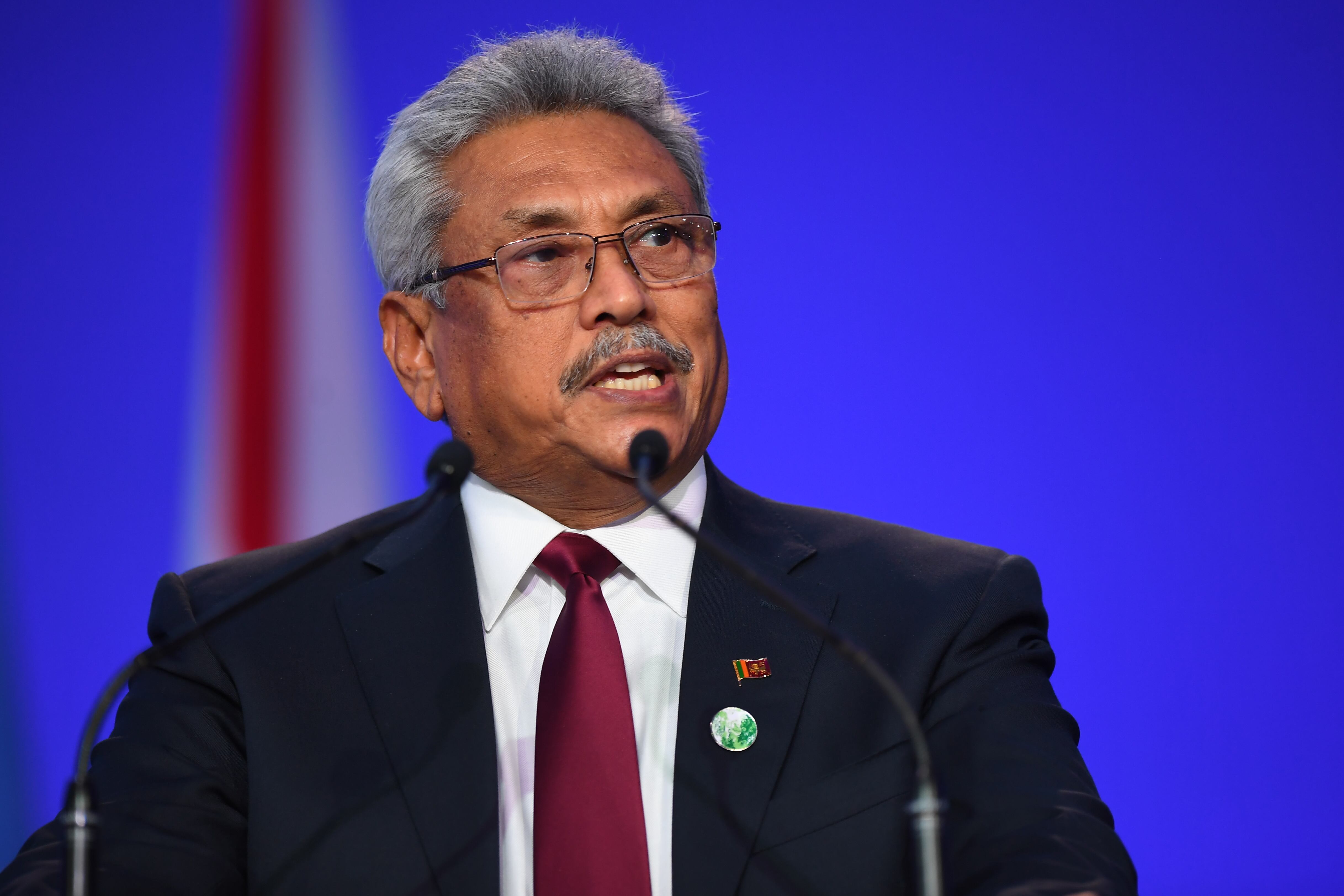 Gotabaya Rajapaksa, presidente de Sri Lanka desde la COP26 que se celebró en Glasgow, en noviembre de 2021. (Photo by Andy Buchanan - Pool/Getty Images)